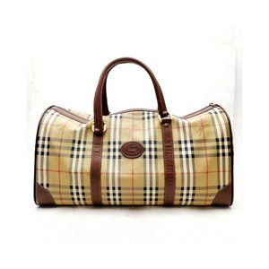 Burberrys Boston Bag Browns PVC